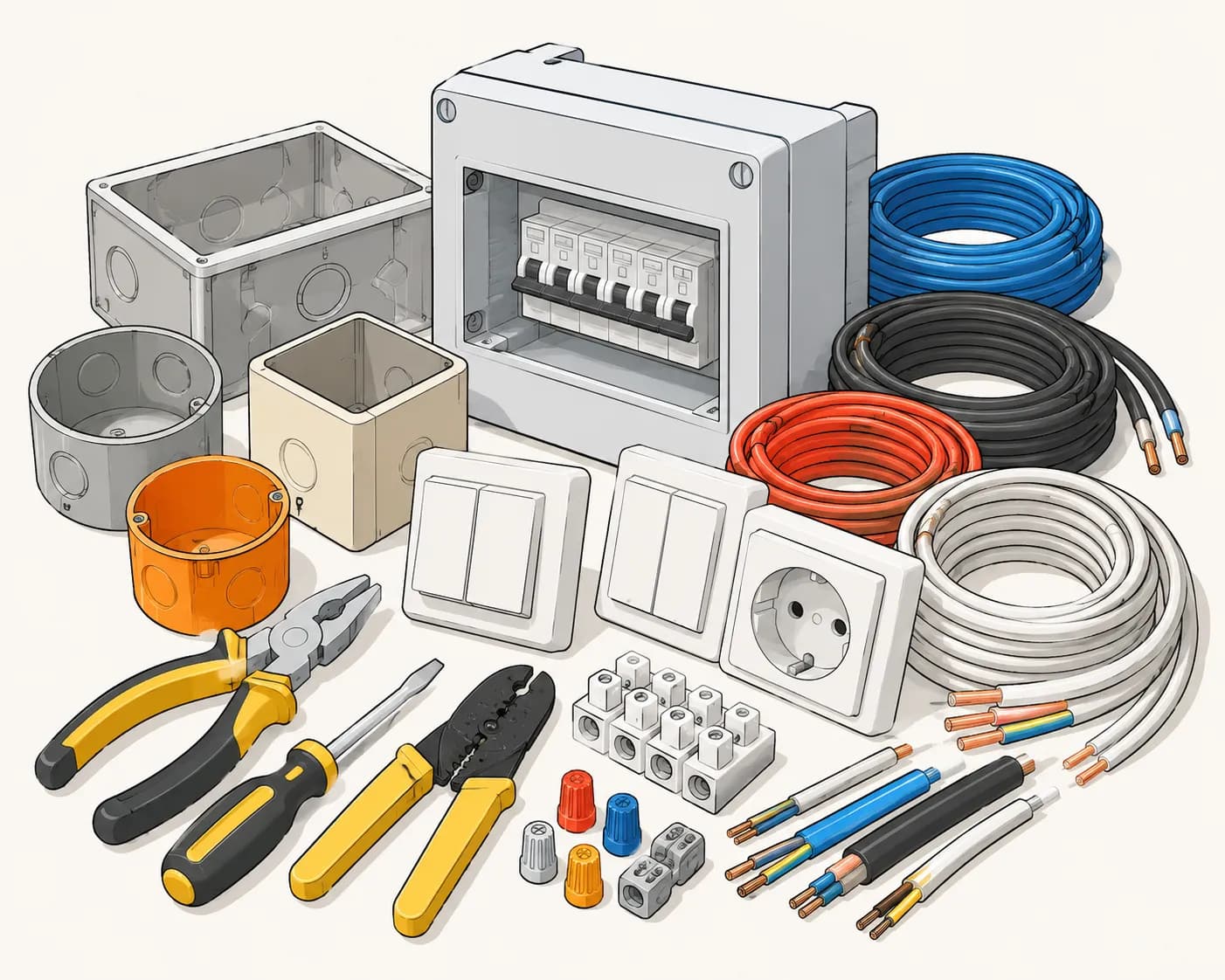 Electrical Installation Tools, Wiring & Accessories