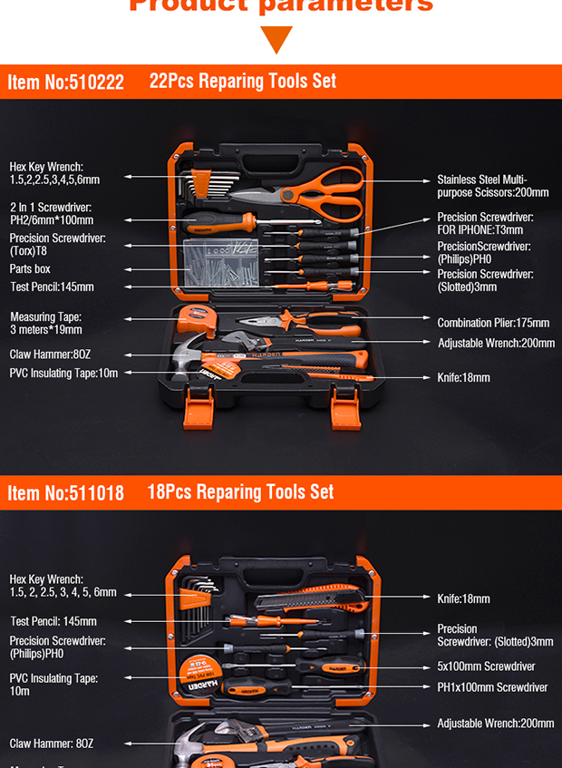 22Pcs Repairing Tools Set