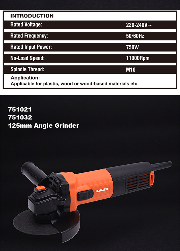 850W/125MM Angle Grinder