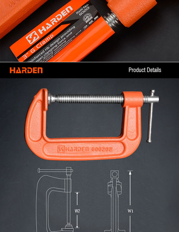 Professional Alloy Steel G Clamp 4''