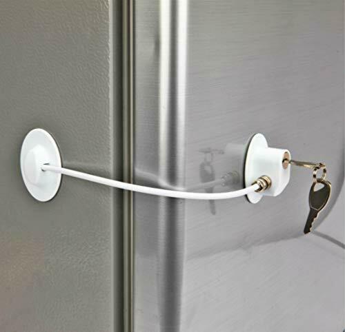 White Refrigerator Door Lock