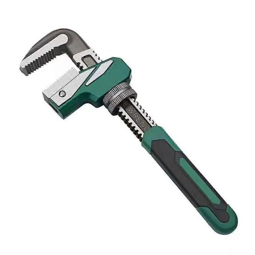 12 Inch Heavy Duty Adjustable Pipe Wrench With Silicone Non-Slip Grip