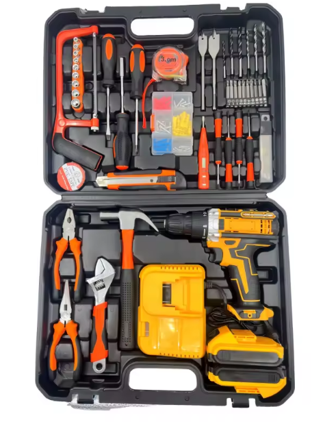 21V Cordless Drill Set with Two Batteries One Charger