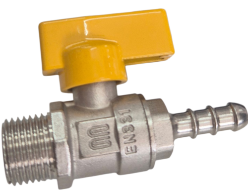 MALE GAS REGULATOR VALVE STRAIGHT NOZZLE 1/2 X 3/8 ITALY