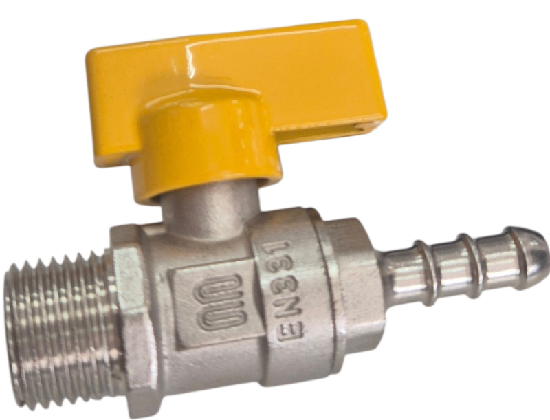 MALE GAS REGULATOR VALVE STRAIGHT NOZZLE 1/2 X 3/8 ITALY