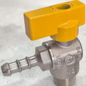 MALE GAS REGULATOR VALVE  NOZZLE 1/2 X 3/8 ITALY