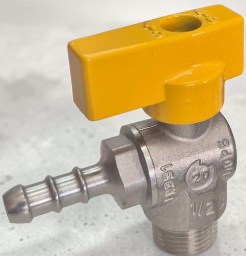 MALE GAS REGULATOR VALVE  NOZZLE 1/2 X 3/8 ITALY